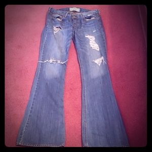 Hollister Cali Flare Distressed Jeand